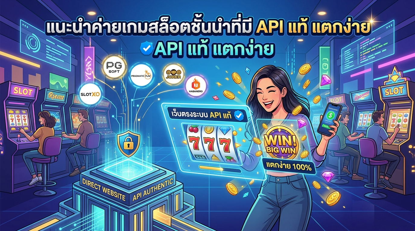 แนะนำค่ายเกมสล็อตชั้นนำที่มี API แท้ แตกง่าย