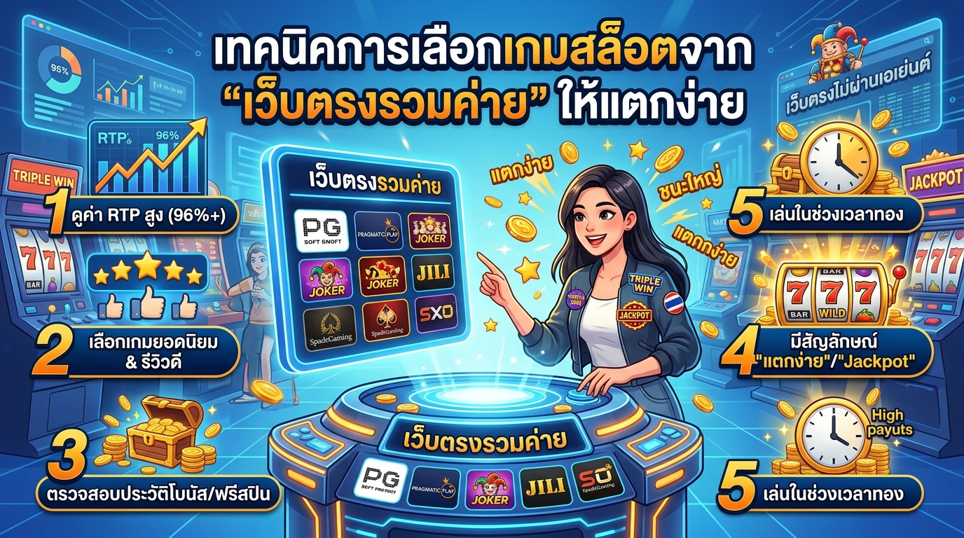 ทำไมต้องเลือกเล่นสล็อตกับ เว็บตรงรวมค่าย?