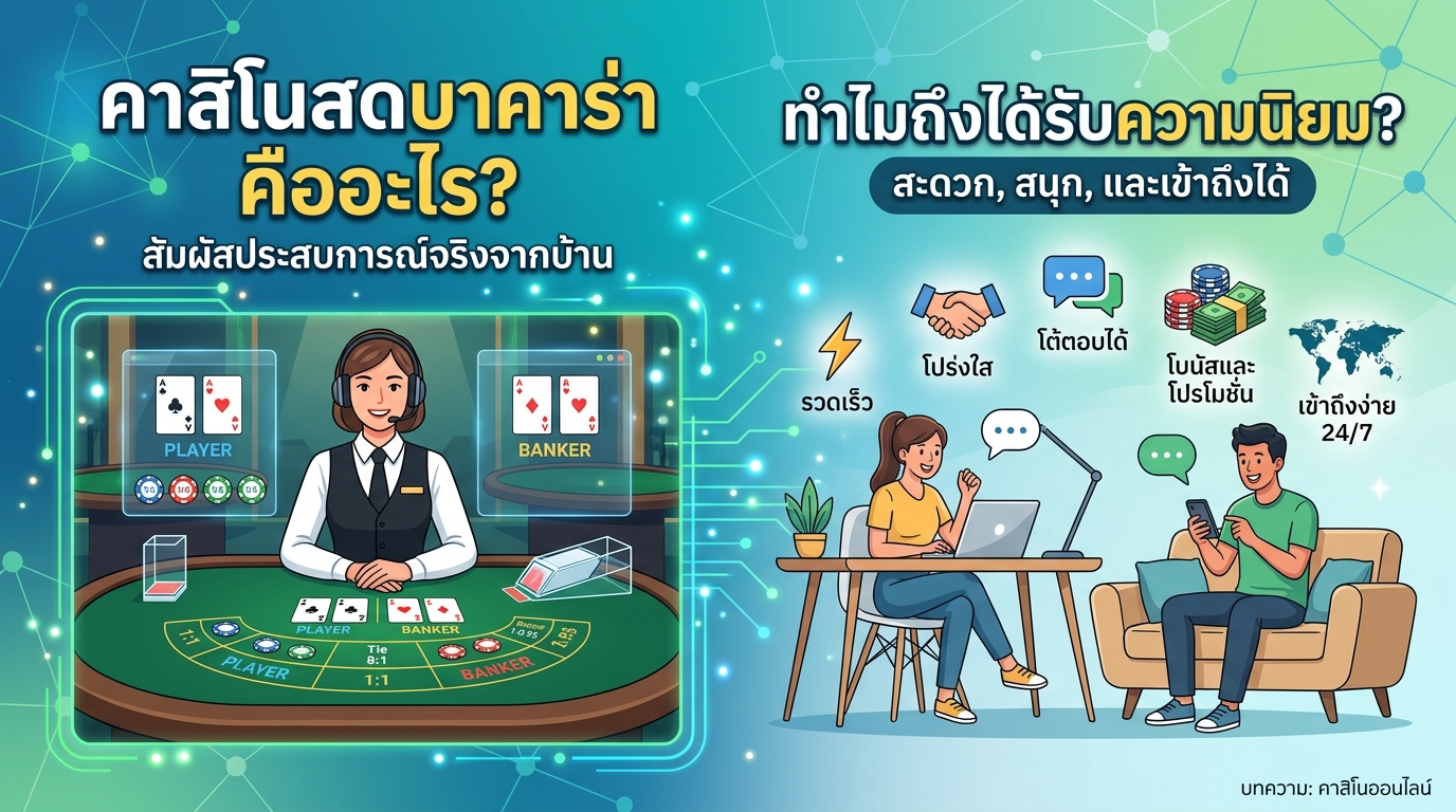 คาสิโนสดบาคาร่า คืออะไร? ทำไมถึงได้รับความนิยม1