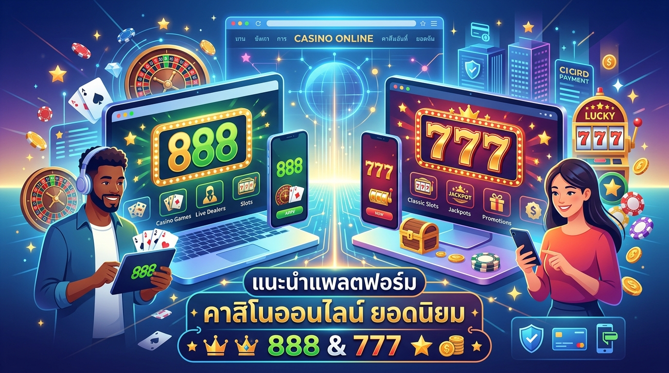 แนะนำแพลตฟอร์ม คาสิโนออนไลน์ ยอดนิยม: 888 และ 777