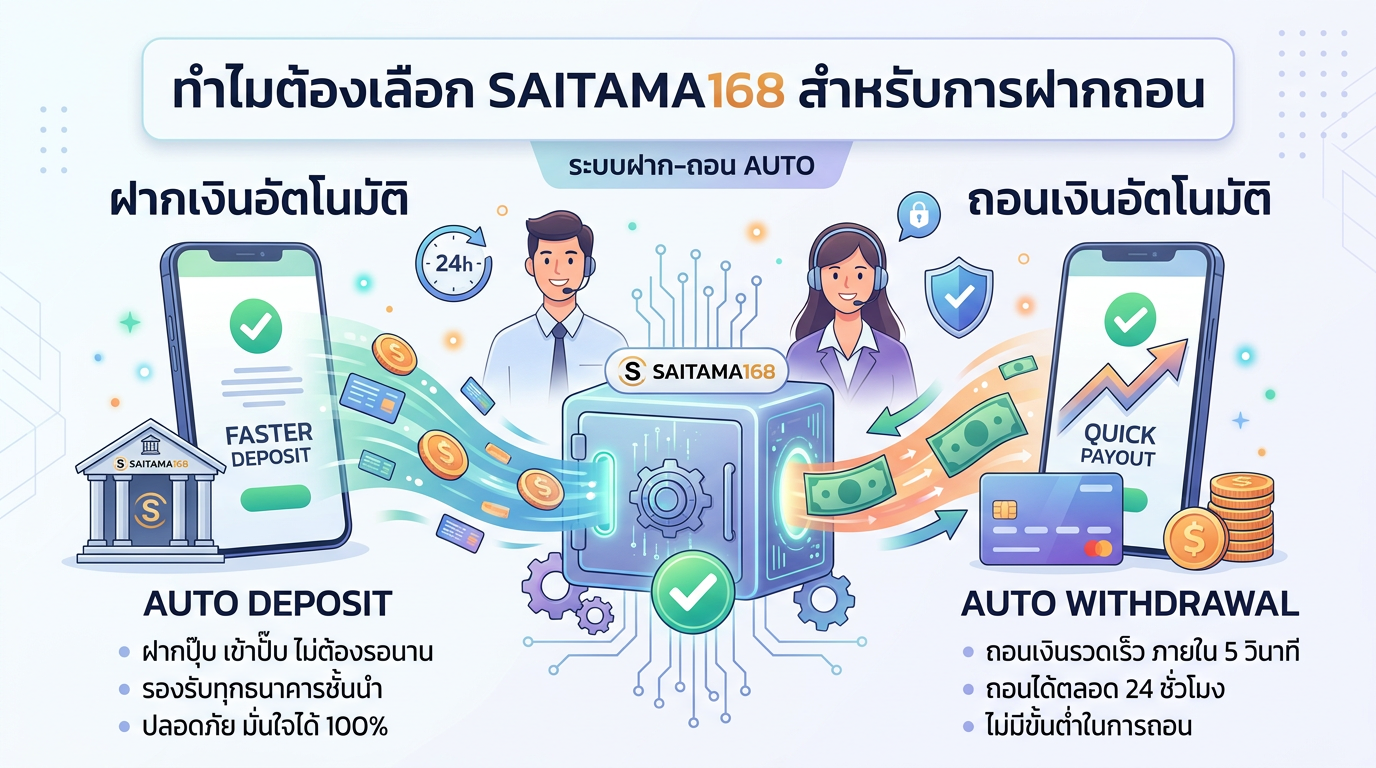 ทำไมต้องเลือก SAITAMA168 สำหรับการฝากถอน auto SAITAMA168