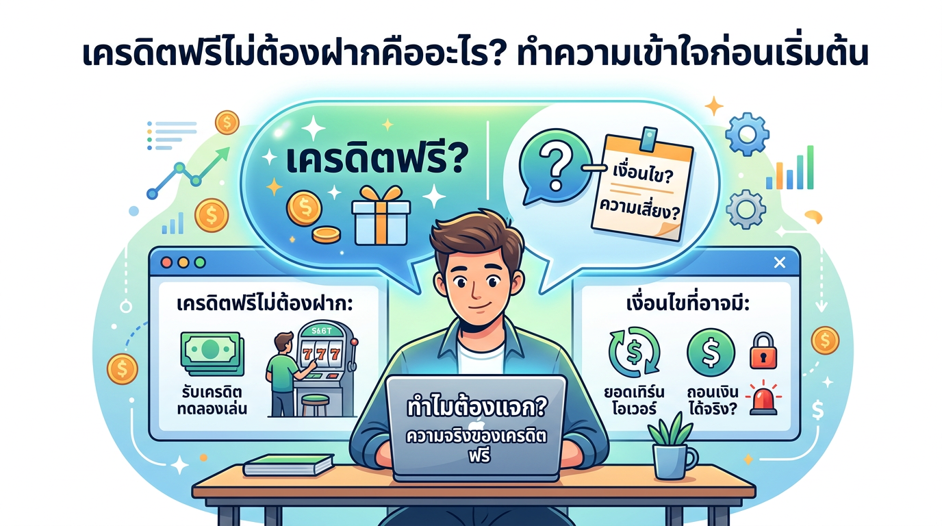 เครดิตฟรีไม่ต้องฝากได้จริงไหม ข้อควรระวังและเงื่อนไข