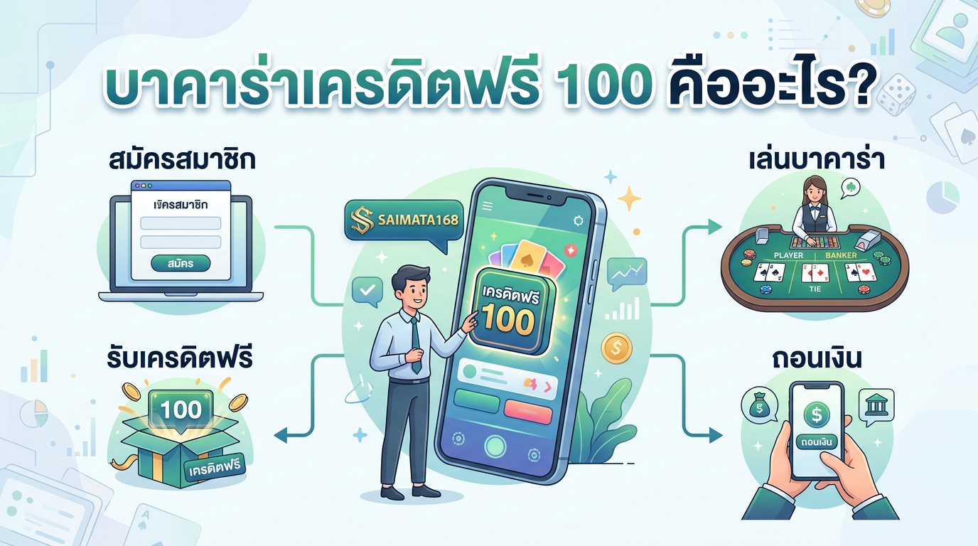 บาคาร่าเครดิตฟรี 100 SAIMATA168 คืออะไร?