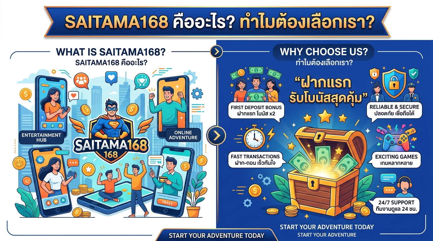 SAITAMA168 ฝากแรก รับโบนัสสุดคุ้ม