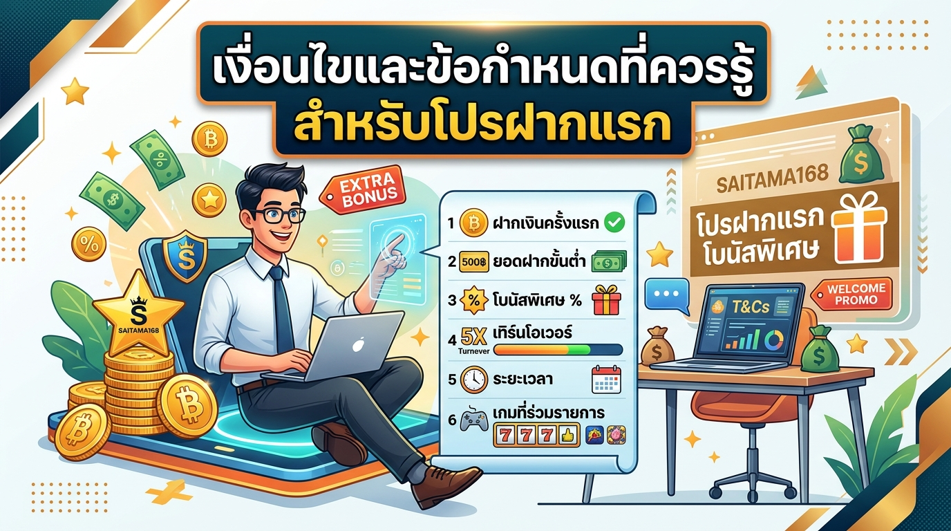 SAITAMA168 โปรฝากแรก โบนัสพิเศษ คืออะไร? ทำความรู้จักก่อนเริ่มต้น