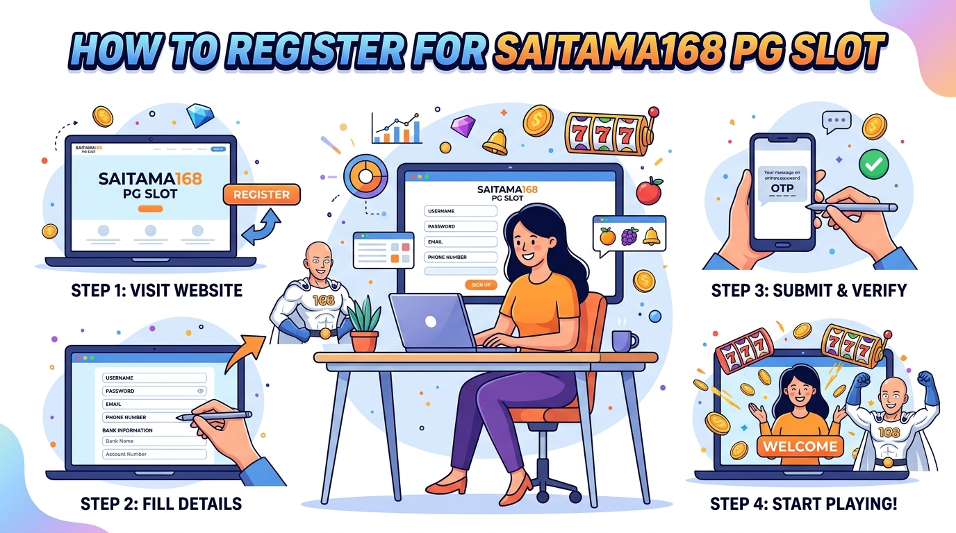 วิธีการสมัครสมาชิก SAITAMA168 PG SLOT