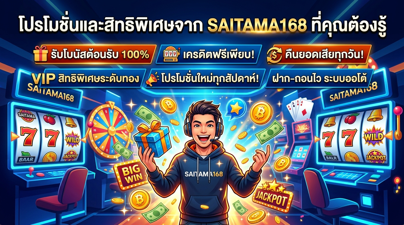 โปรโมชั่นและสิทธิพิเศษจาก SAITAMA168 เกมแตกง่ายน่าเล่น ที่คุณต้องรู้