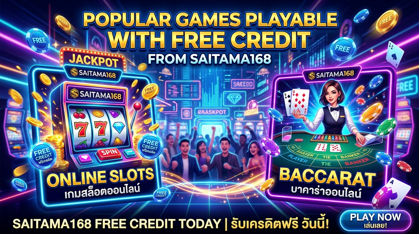 เกมยอดนิยมที่สามารถใช้เครดิตฟรี SAITAMA168 เล่นได้