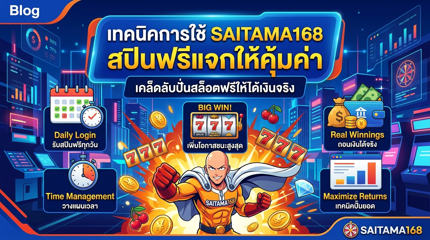 เทคนิคการใช้ SAITAMA168 สปินฟรีแจกให้คุ้มค่า