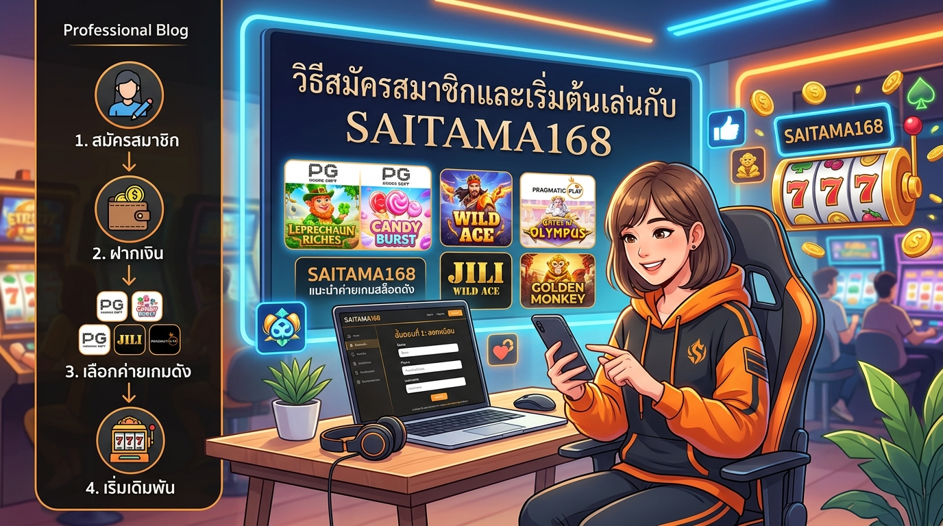 วิธีสมัครสมาชิกและเริ่มต้นเล่นกับ SAITAMA168 แนะนำค่ายเกมสล็อตดัง